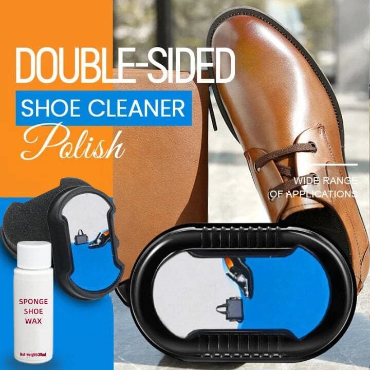 Double sided shoe cleaner polish