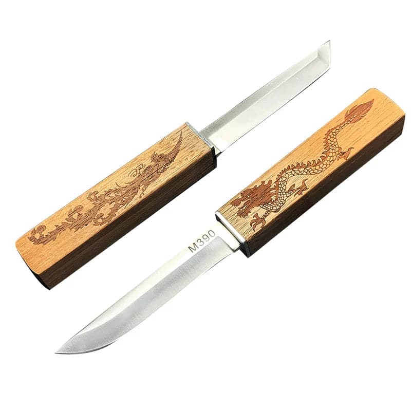 2 In 1 Handmade Dragon and Phoenix Double Blades Knife Set