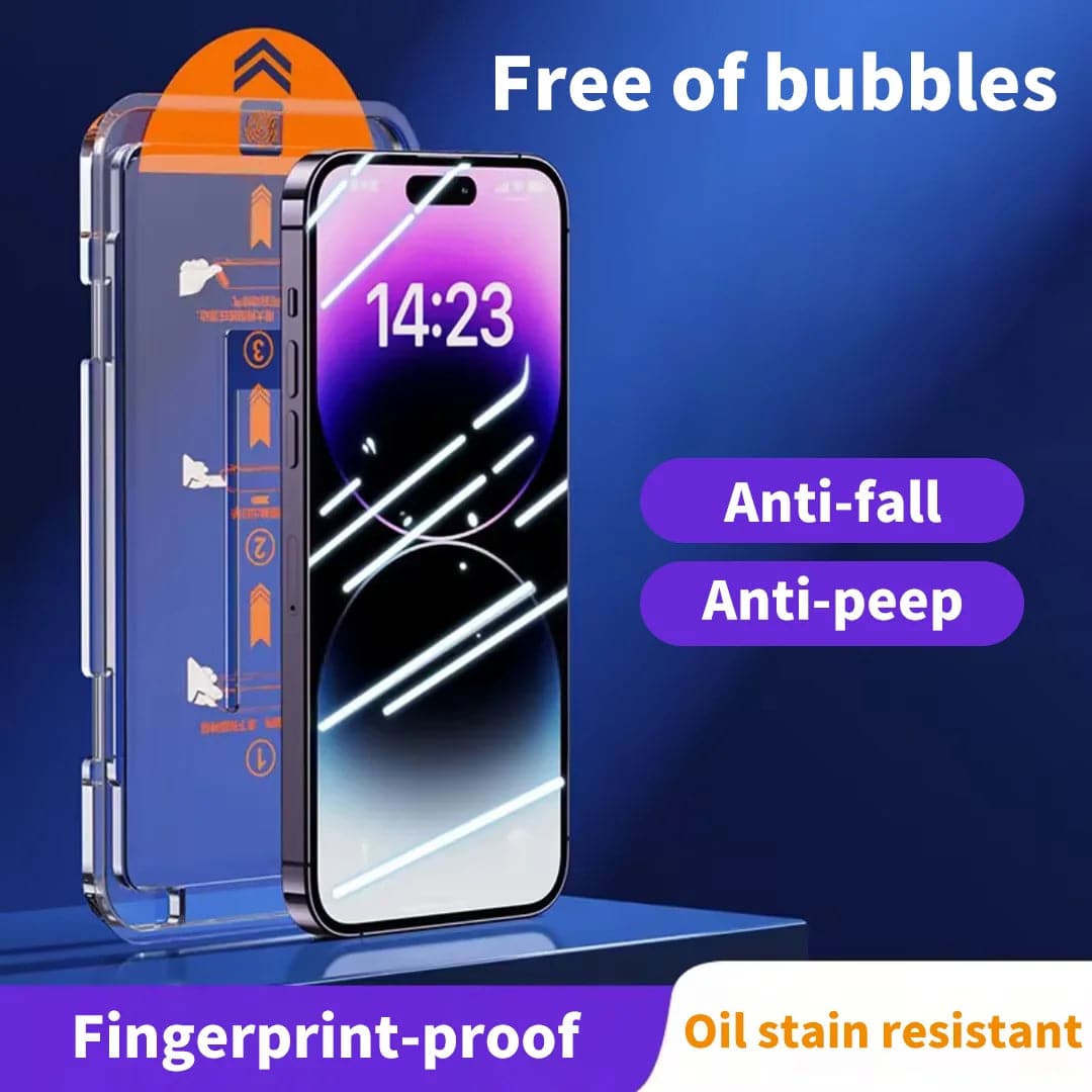 【20 seconds to install phone tempered film】Auto Alignment Kit Screen Protector Compatible iPhone