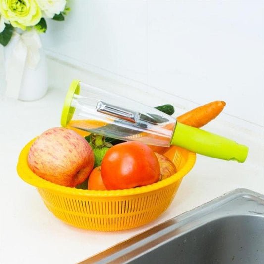 Vegetable Peeler with Container for Kitchen