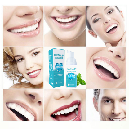 Teethaid™ All Natural Herbal Super Whitening and Restorative Mousse for Teeth and Mouth