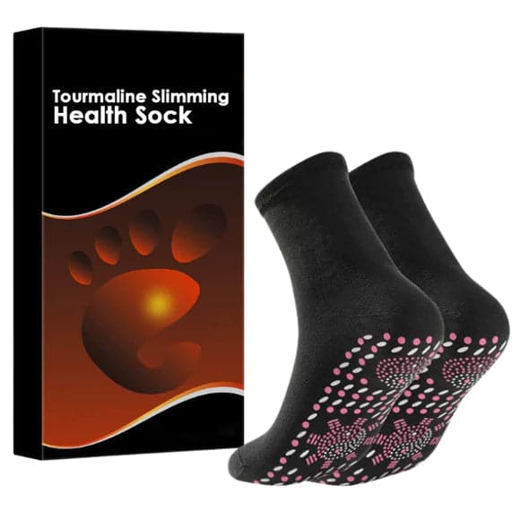 Tourmaline acupressure self-heating shaping socks