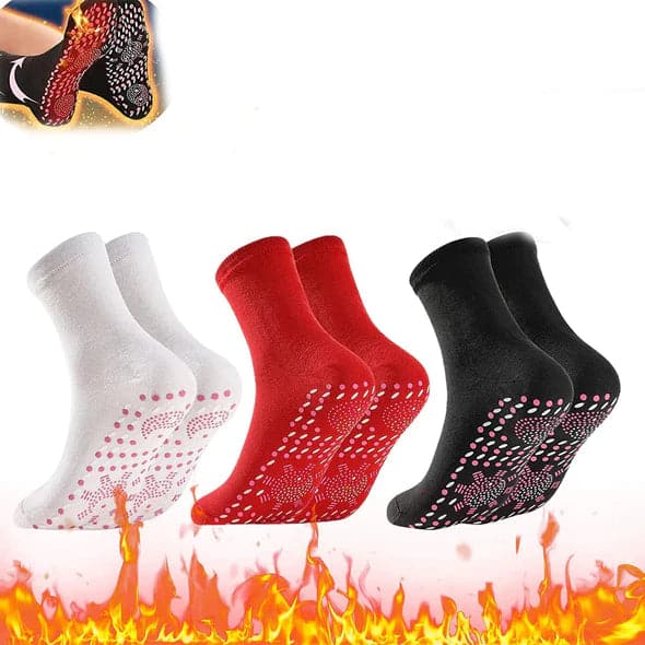 Tourmaline acupressure self-heating shaping socks