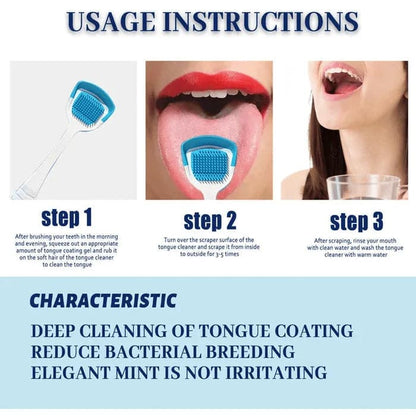 Probiotic Tongue Cleaning Gel Set (Gel + Scraper)