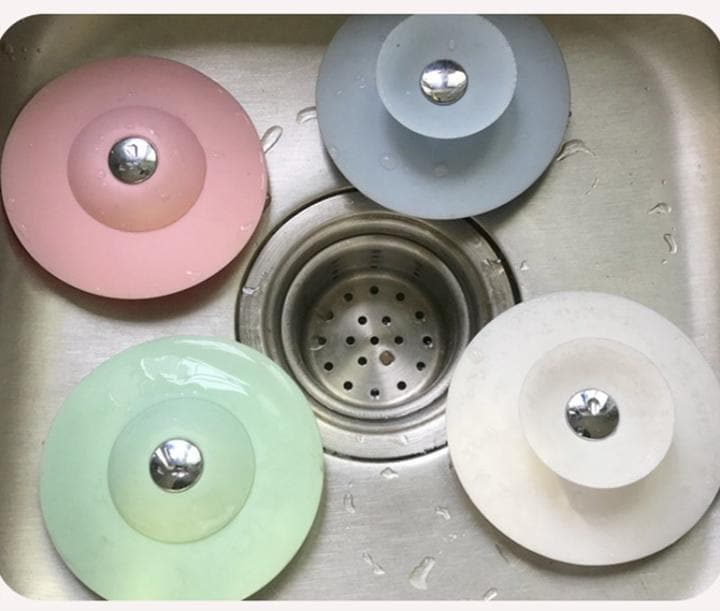 Press Type Silicone Sink Strainers, Kitchen Bathroom Anti-Clogging Sink Filter Sundry Catchers Floor Drain Cover