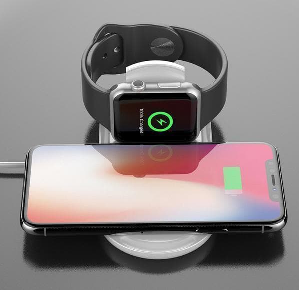 Charge Your Smartphone & Apple Watch in Style with 2-in-1 Wireless Charging Pad