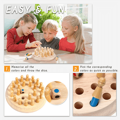 Wooden Memory Match Stick Game