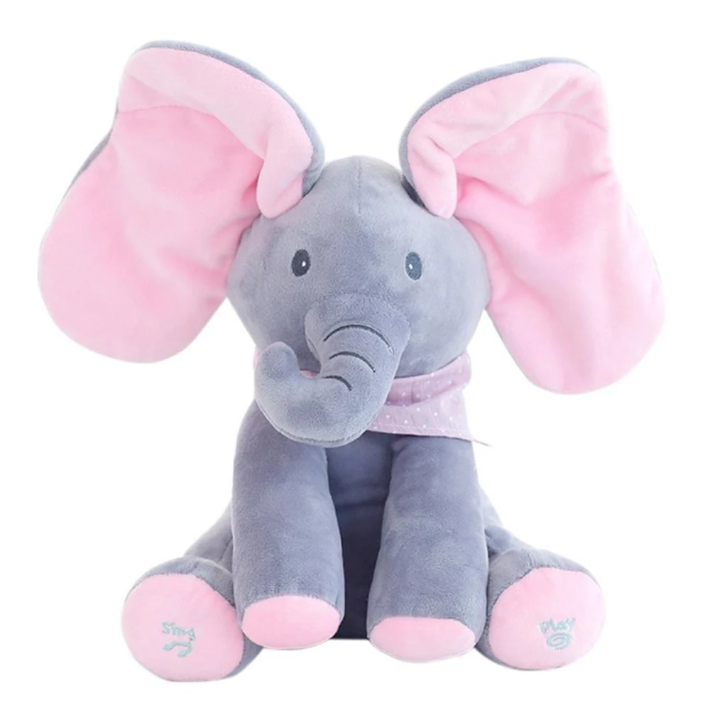 Peek A Boo Singing Elephant Plush Toy