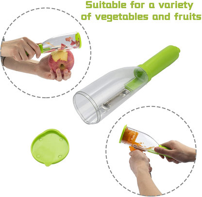 Vegetable Peeler with Container for Kitchen