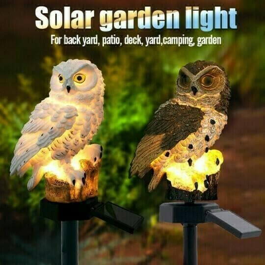 Solar Powered Owl LED Light