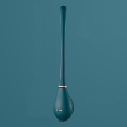 Stitched soft glue long-handle toilet brush