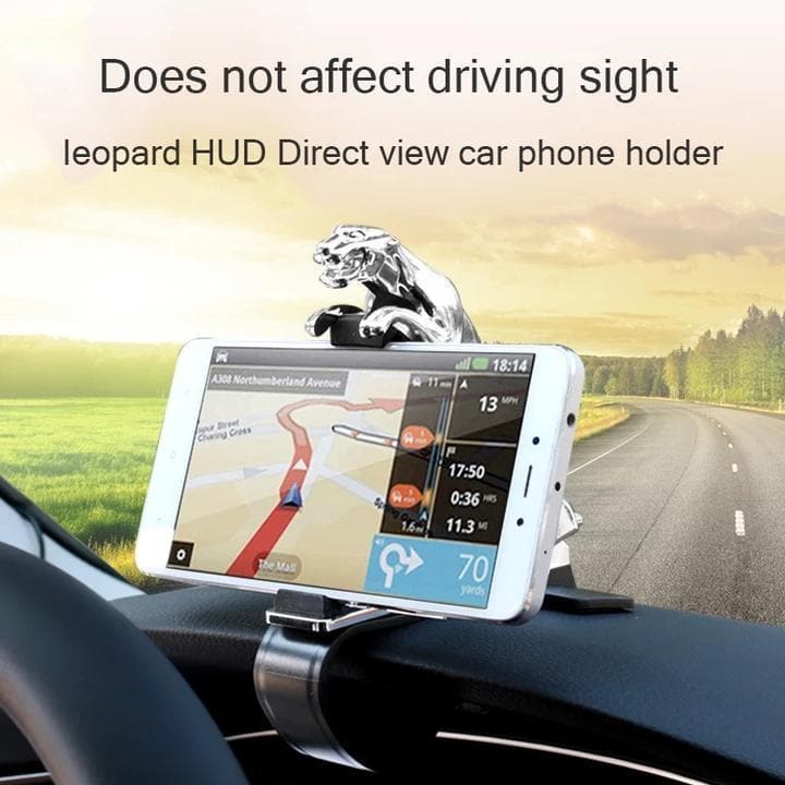 Universal 360° Rotating Car Leopard Phone Clip Holder