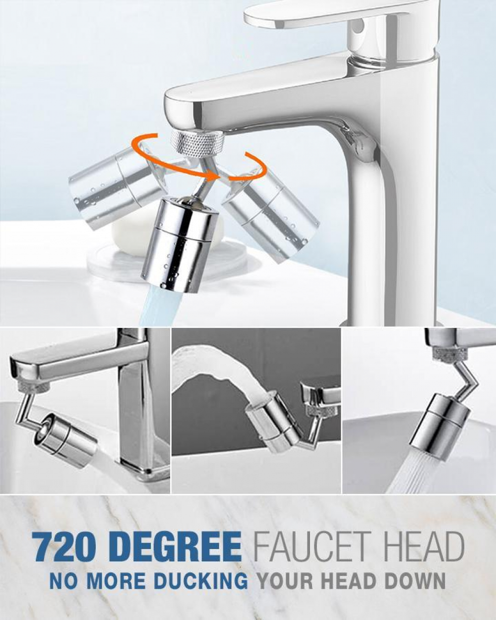 720° Non-Splashing Faucet Head Wonderlife