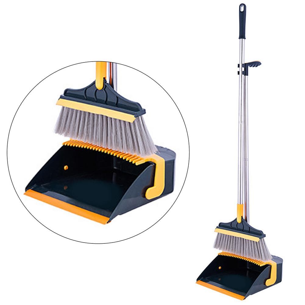Broom and Garbage Container Set
