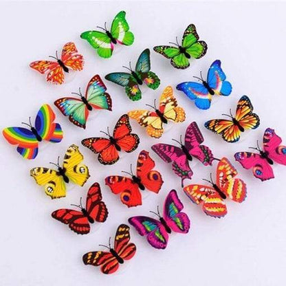 LED 3D Butterfly Wall Lights (10 Pieces)