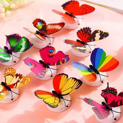 LED 3D Butterfly Wall Lights (10 Pieces)