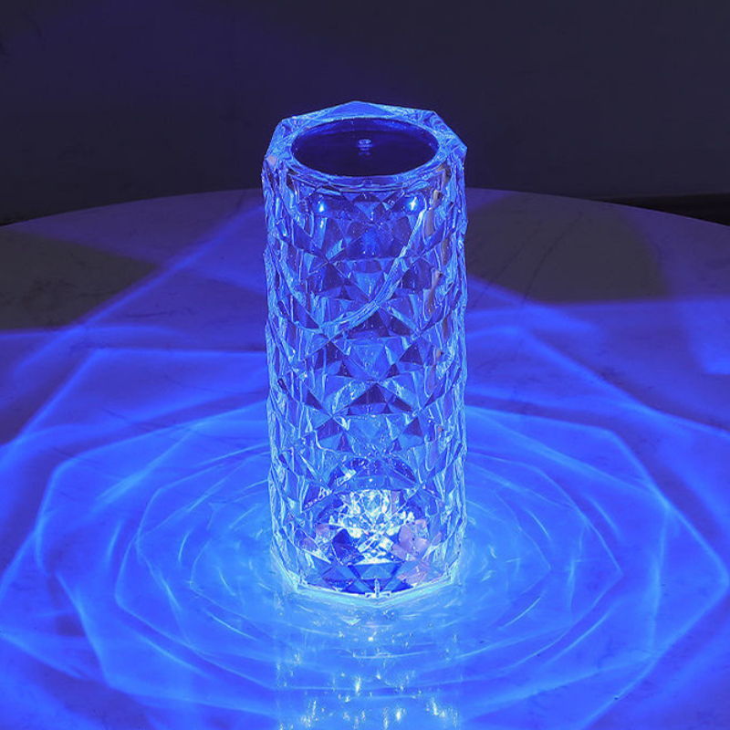 Sparkle Crystal Rose Shaped LED Table Lamp