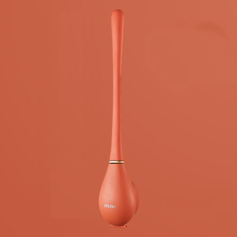 Stitched soft glue long-handle toilet brush