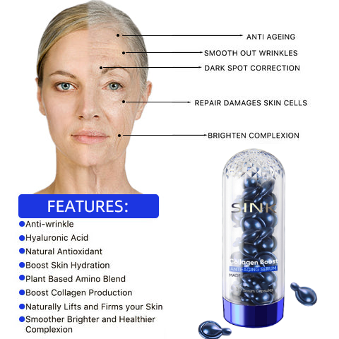 🎉SINK® Luxury Collagen Boost Anti-Aging-Serum For Remove 97% Deep Wrinkles & Dark Spots ⭐⭐⭐⭐⭐