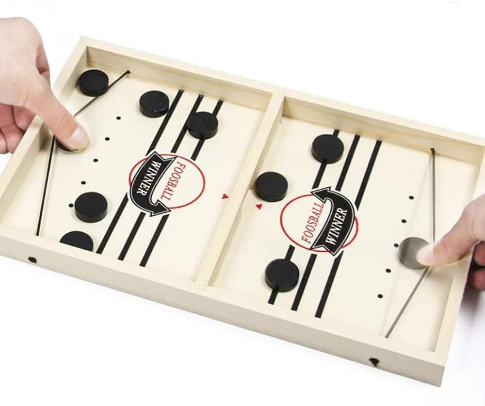 Wooden table hockey game