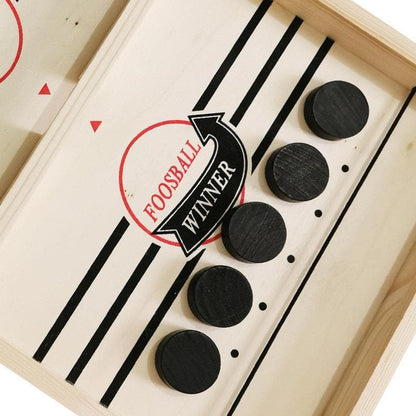 Wooden table hockey game