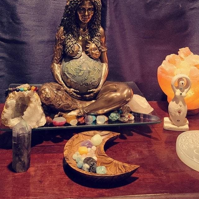 Millennial Gaia Mother Earth Statue by Oberon Zell