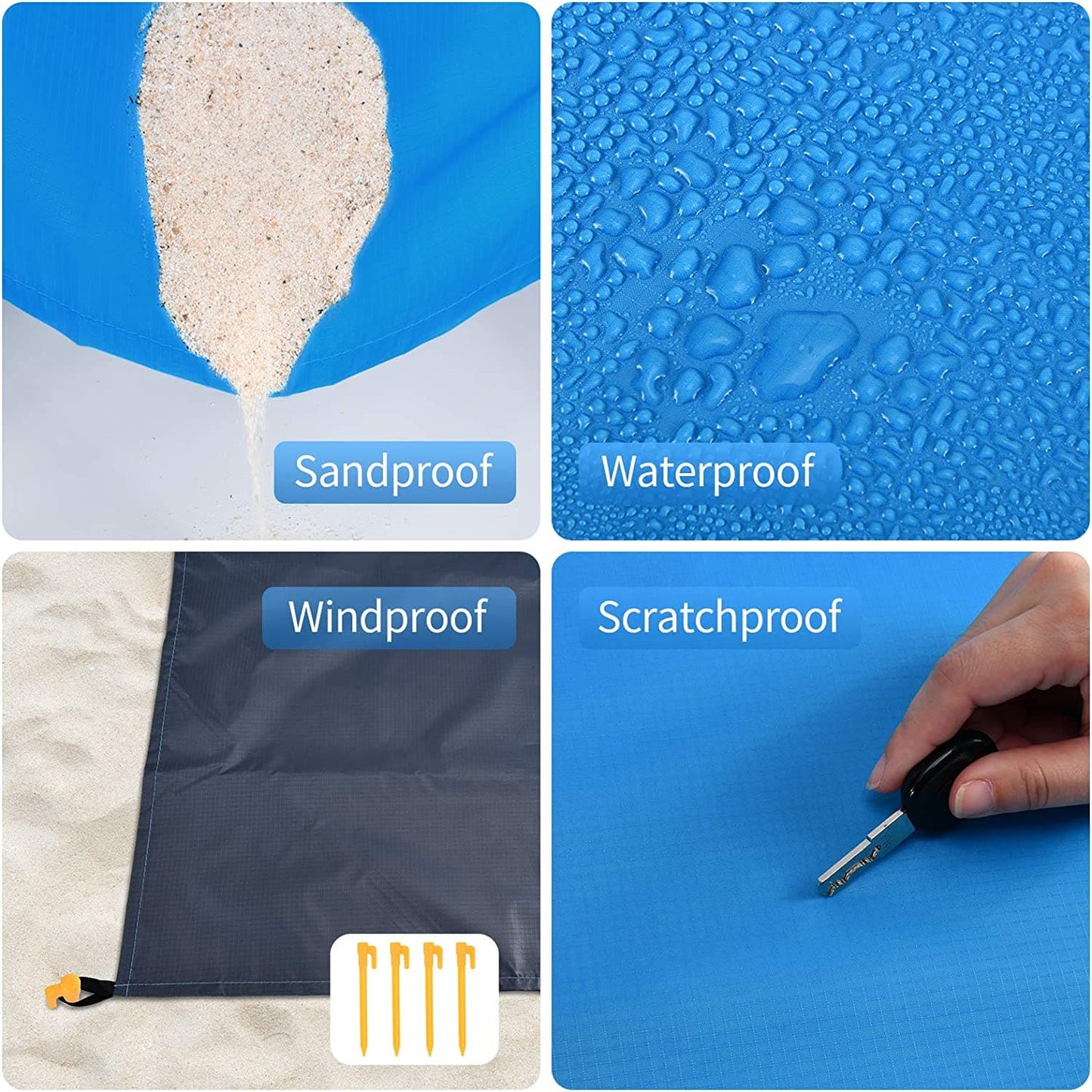 Sand & Waterproof Lightweight Beach Mat