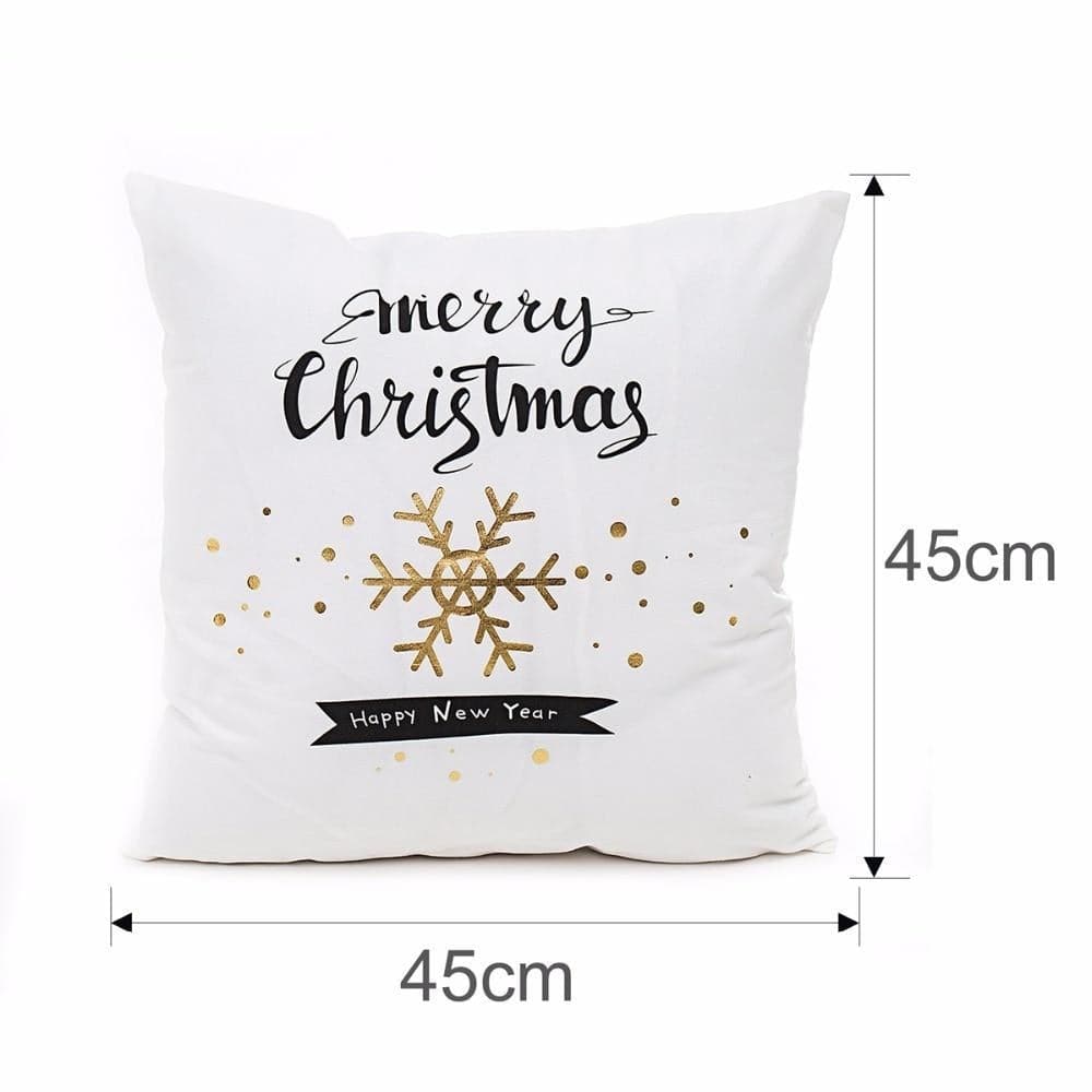 Cotton Linen Christmas Pillow Cover Cushion