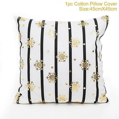 Cotton Linen Christmas Pillow Cover Cushion