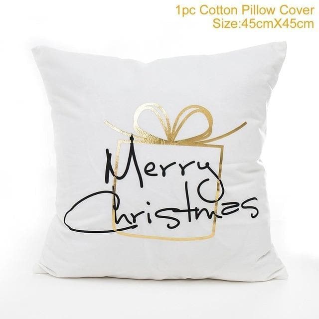 Cotton Linen Christmas Pillow Cover Cushion