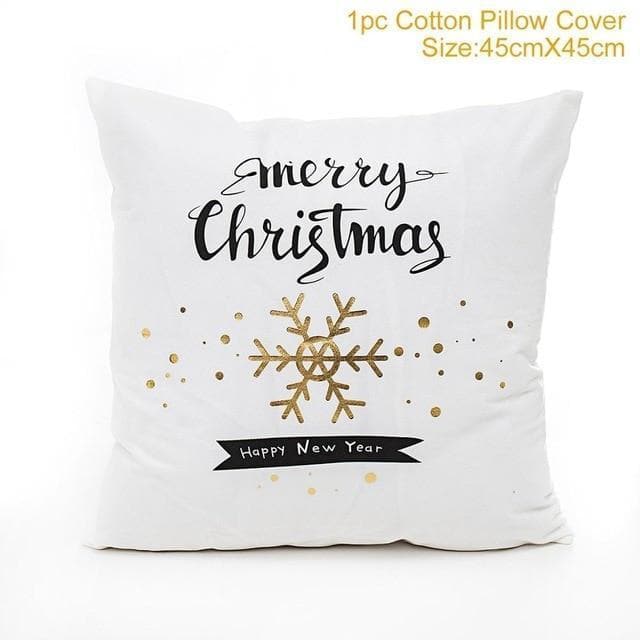 Cotton Linen Christmas Pillow Cover Cushion