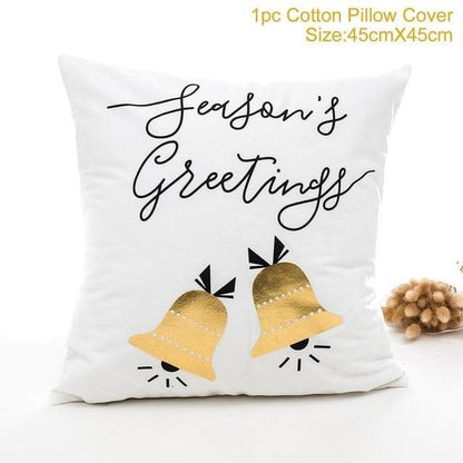 Cotton Linen Christmas Pillow Cover Cushion