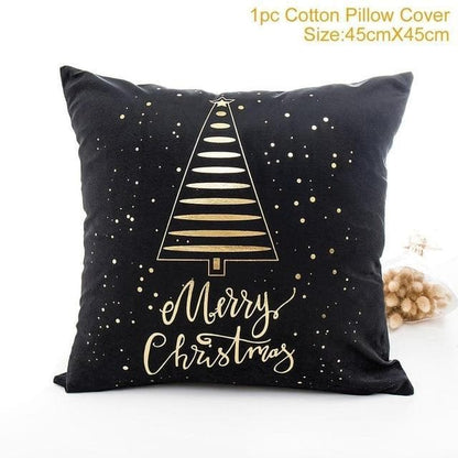 Cotton Linen Christmas Pillow Cover Cushion