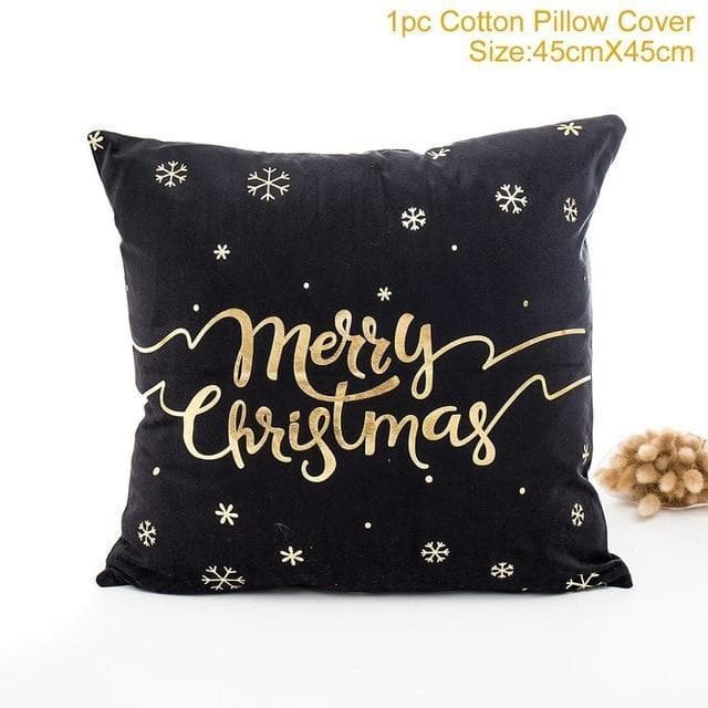 Cotton Linen Christmas Pillow Cover Cushion