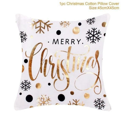 Cotton Linen Christmas Pillow Cover Cushion