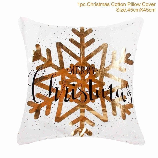 Cotton Linen Christmas Pillow Cover Cushion