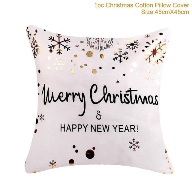 Cotton Linen Christmas Pillow Cover Cushion