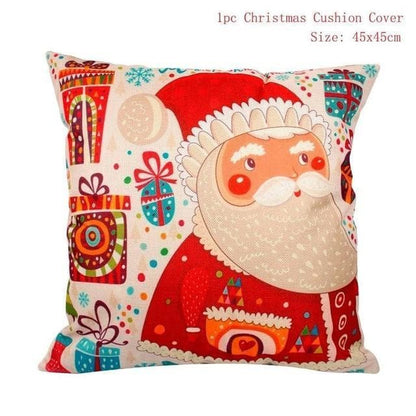 Cotton Linen Christmas Pillow Cover Cushion