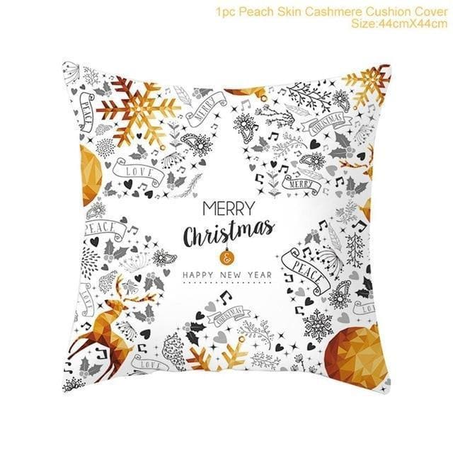 Cotton Linen Christmas Pillow Cover Cushion