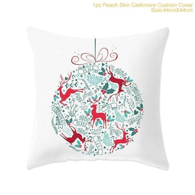 Cotton Linen Christmas Pillow Cover Cushion