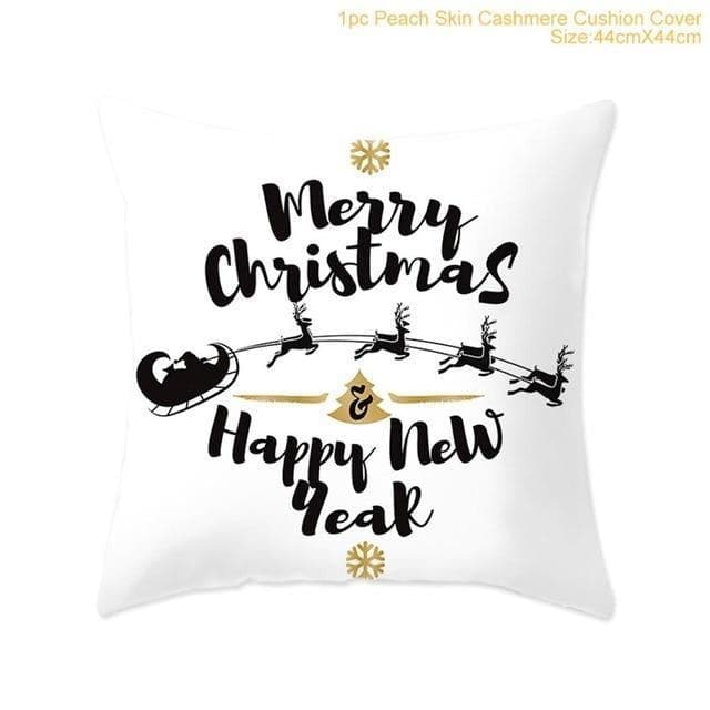 Cotton Linen Christmas Pillow Cover Cushion