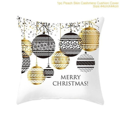 Cotton Linen Christmas Pillow Cover Cushion