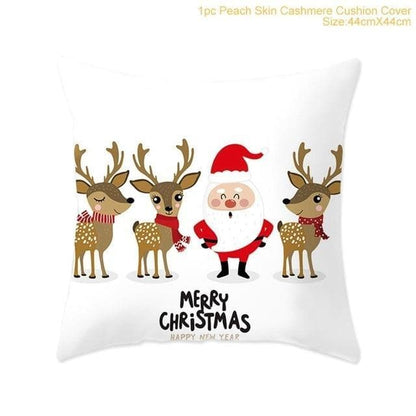 Cotton Linen Christmas Pillow Cover Cushion