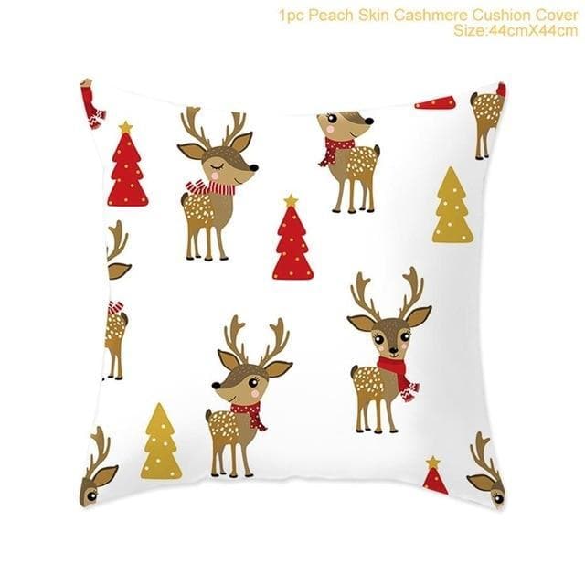 Cotton Linen Christmas Pillow Cover Cushion