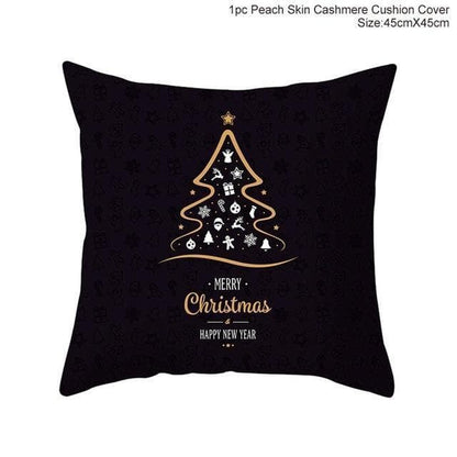 Cotton Linen Christmas Pillow Cover Cushion