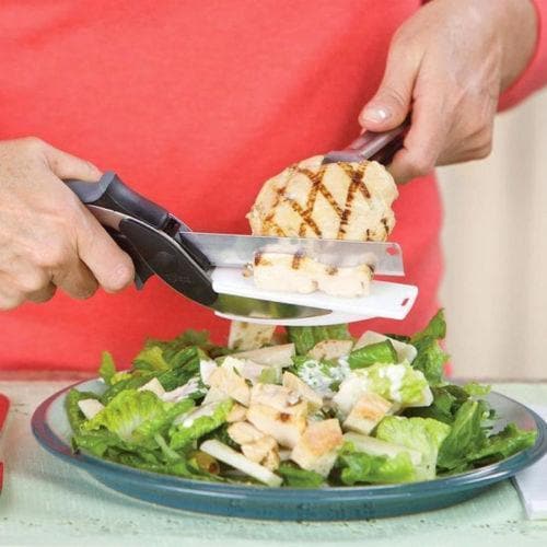 Kitchen 2-in-1 stainless steel cutting knife