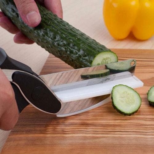 Kitchen 2-in-1 stainless steel cutting knife