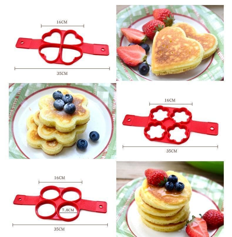 Silicone Non Stick Fantastic Egg Pancake Maker Ring Kitchen Baking Omelet Moulds flip cooker Egg Ring Mold