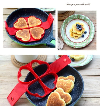 Silicone Non Stick Fantastic Egg Pancake Maker Ring Kitchen Baking Omelet Moulds flip cooker Egg Ring Mold