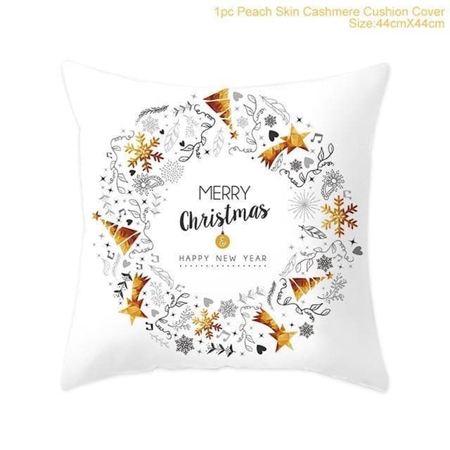 Cotton Linen Christmas Pillow Cover Cushion